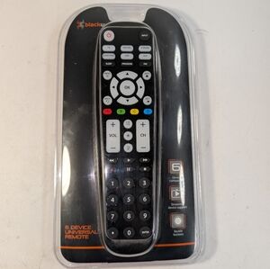 Universal Remote w/Backlit Buttons, SEALED       Blackweb 6 Device Remote. NEW.